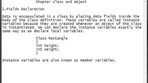 Java Programming Tutorial -Class and Object-3-Fields Declaration.