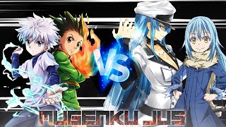 Gon &amp; Killua TS vs Rimuru Tempest &amp; Esdeath ANIME MUGEN JUS Team Fight 2 vs 2