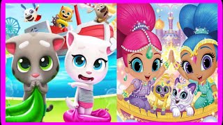 Talking Tom Pool vs Shimmer and Shine: Carpet Ride Gameplay Android ios screenshot 3