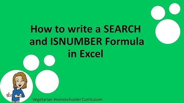 How to write a SEARCH and ISNUMBER Formula in Excel