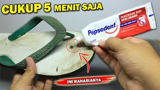 Ternyata cuma begini, Cara memperbaiki sandal jepit putus dijamin kuat !!