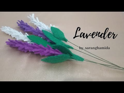 DIY Felt Flower Lavender  Easy Cara Membuat  Bunga  