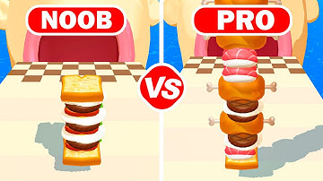 Sandwich Runner❌❌NOOB vs PRO🔥🔥Walkthrough Max Gameplay ET11344