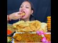 Chaap, Chowmin, poori 🍜🩷 @FoodieJD#mukbang #asmrfood #eating #aloopoori #indianfood #spicy