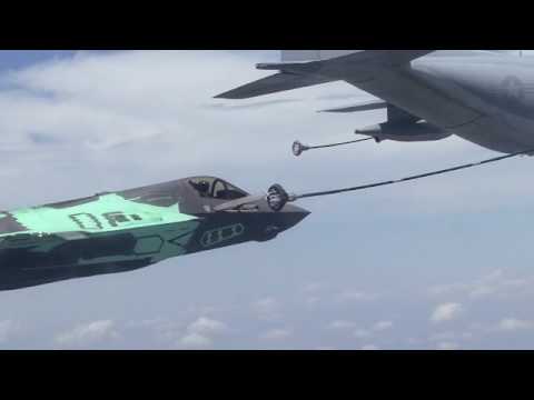 First F-35 JSF probe-and-drogue aerial refueling