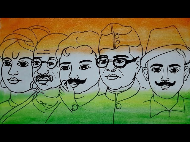 Premium AI Image | sketch line art of Indian Freedom Fighter Gandhi ji-hancorp34.com.vn