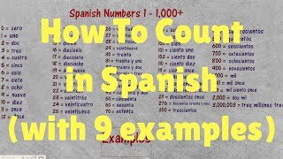 Spanish Numbers From 1 to 1,000 with 9 Examples of Common Uses!