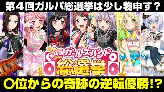 【バンドリ】第４回のガルパ総選挙は逆転優勝であのバンド？優勝予想！【ガルパ】