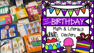 Birthday Math & Literacy Centers Unit Preview