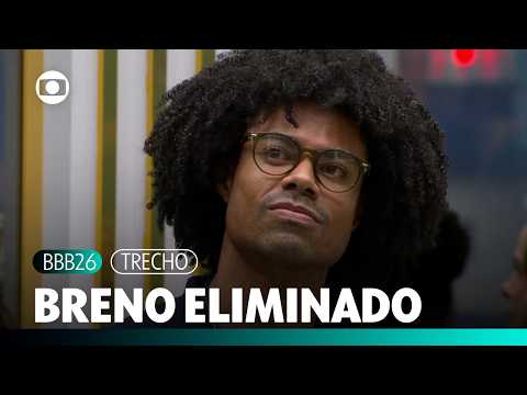 Breno is the eighth eliminated contestant from BBB 26 with 58.96% of the votes | BBB 26 | TV Globo