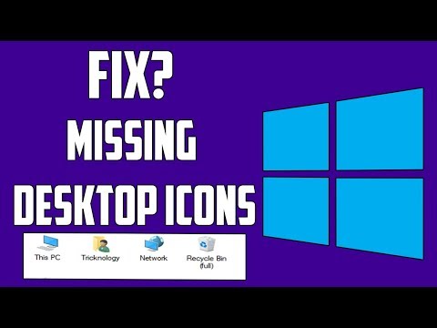 How To Fix/Restore Missing Desktop icons in Windows 10 | Quick Solve