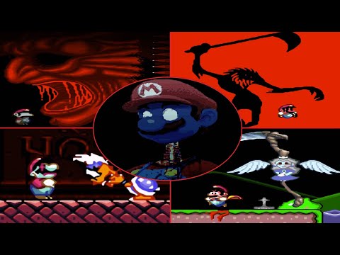 Super Mario World: Iggy's Castle - All Bosses (Horror Mario)