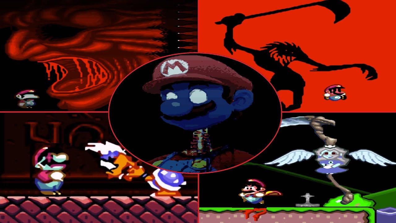 Super Mario World: Iggy's Castle - All Bosses (Horror Mario)