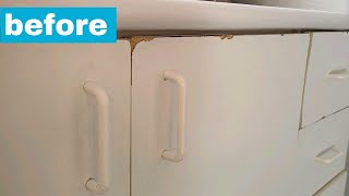 She hated her old cabinets - see her $15 transformation!