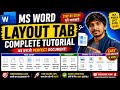 MS Word Layout Tab Complete Tutorial in Hindi | Layout Tab Full Explained | Margins, Orientation etc
