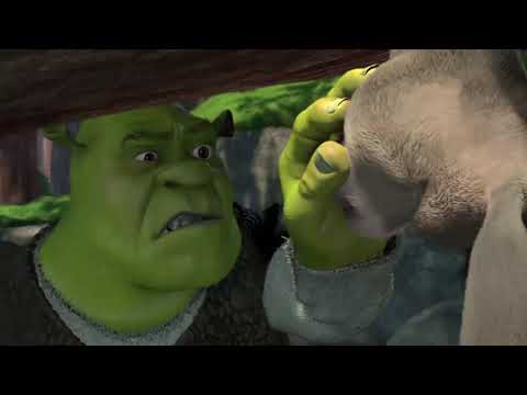 Shrek 1 | Eşek 2 dakika 33 saniye boyunca Shrek'i sinir ediyor #shrek #donkey