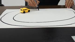 Inductive Car With A Magic Pen, Smarten Union Portable Magic Car for Children