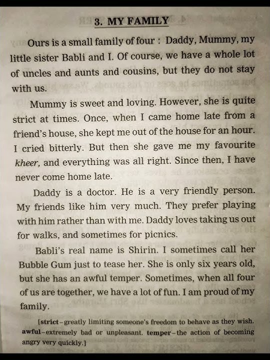Composition On My Family | English Writing Skills | Let's Learn grammar
