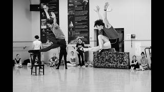 The artists of Tulsa Ballet in rehearsals for Casanova