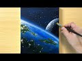 Space Painting / Acrylic Painting / STEP by STEP #242 / 우주 풍경 아크릴화