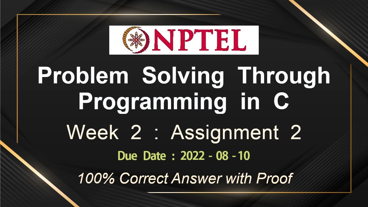 nptel c programming assignment answers 2022