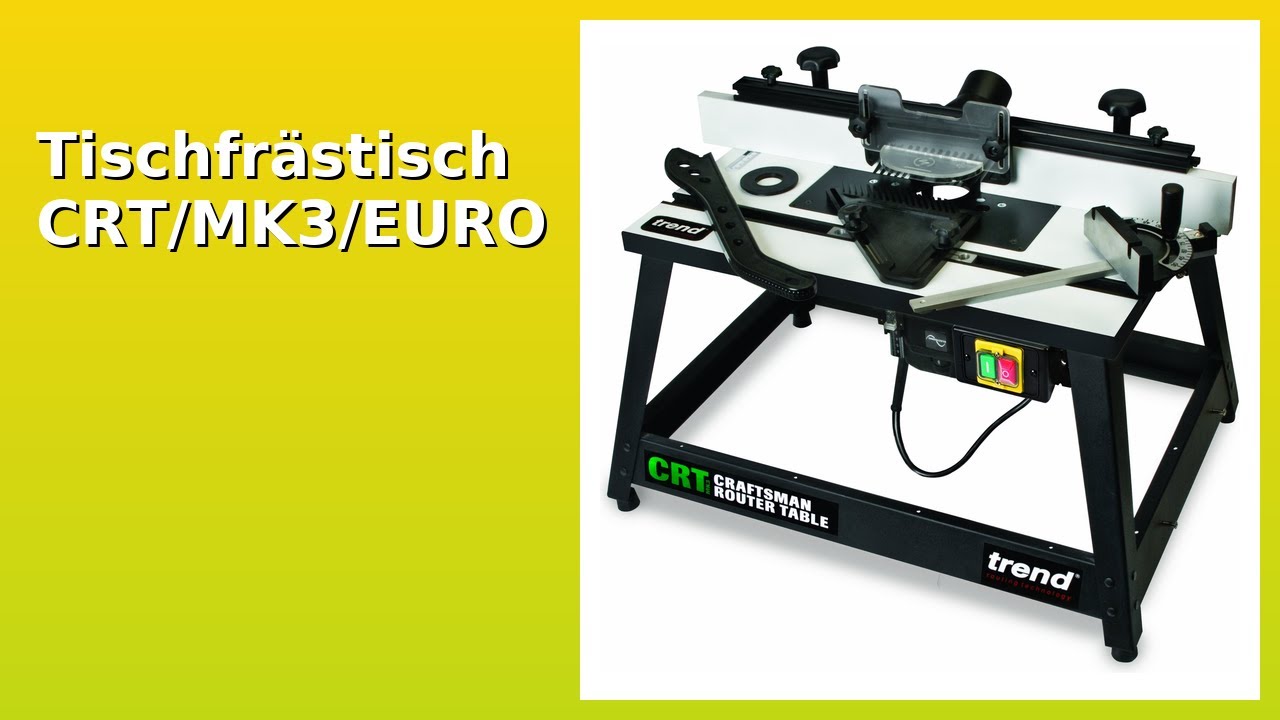 BEWERTUNG (2025): Tischfrästisch CRT/MK3/EURO. WESENTLICHE Einzelheiten