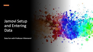 Jamovi Setup and Entering Data