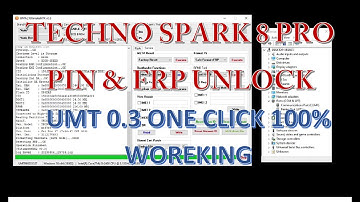 Tecno Spark 8 Pro PIN & FRP Unlock /Tecno KG8 Unlocking UMT 0.3 One Click
