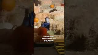 A kid dressed as Michael Myers may be too into his costume