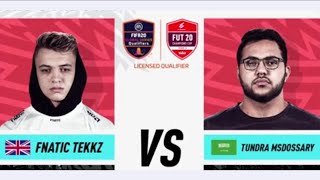 FNATIC TEKKZ VS TUNDRAMSDOSSARY - FIFA20 FUT Champs Cup IV