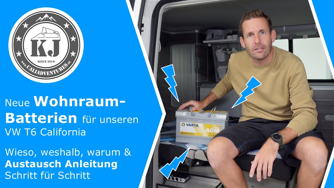Neue Wohnraum-Batterien für unseren VW T6 California Ocean - Austausch Anleitung Schritt für Schritt