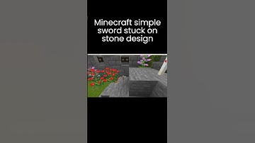 Minecraft sword stuck on stone design #shorts