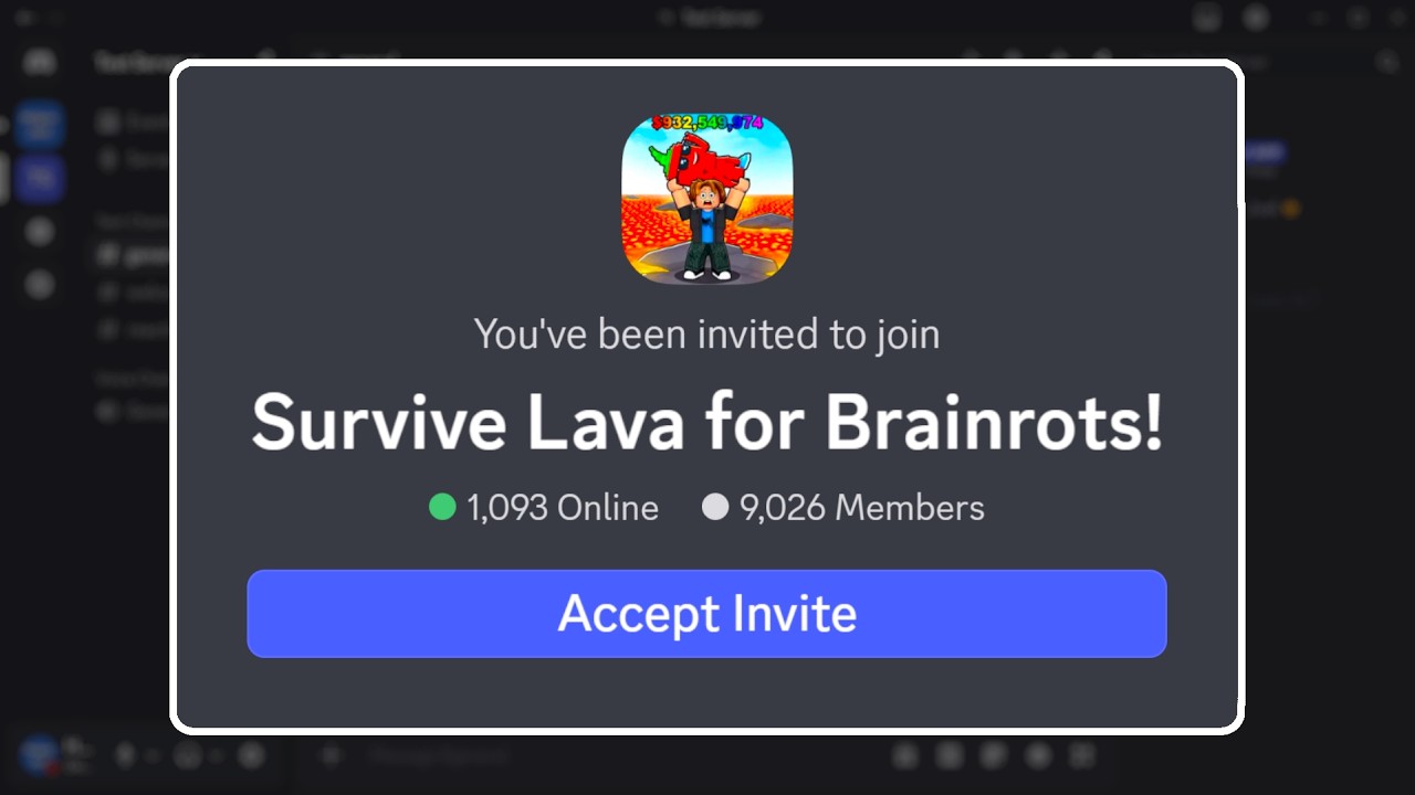 Как присоединиться к Discord-серверу Survive Lava For Brainrots