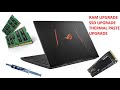 LAPTOP RAM UPGRADE | THERMAL PASTE UPGRADE | SSD UPGRADE. ASUS ROG GL553VD HINDI