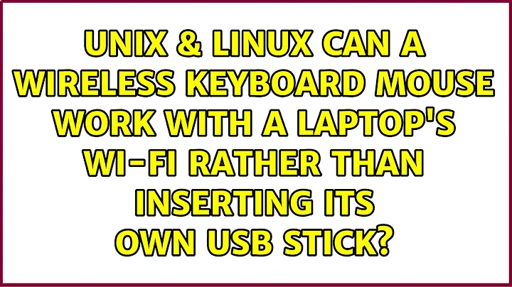 Can a wireless keyboard mouse work with a laptop's Wi-Fi rather than inserting its own USB stick?