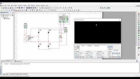 NI Multisim 2.Single Phase Full  Wave Uncontrollable Rectifier