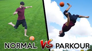 Parkour Vs Normal People In Real Life [Sports Edition]