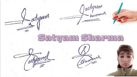 Satyam Sharma name signature#name signature with arooj