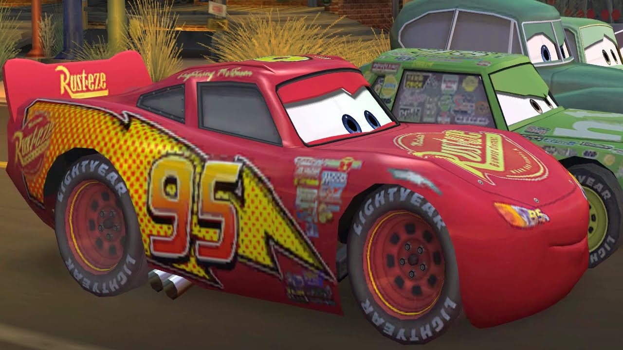 Где гоняют тачки. Игра Тачки Маккуин. Молния Маккуин 2006. Игра Тачки Lightning MCQUEEN. Cars машинка радиатор-Спрингс молния Маккуин.