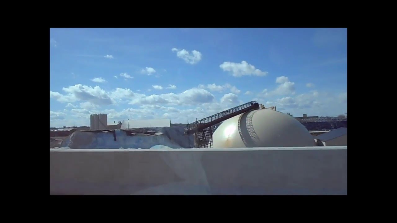 Drive Interstate Highway 794 passing Port of Milwaukee