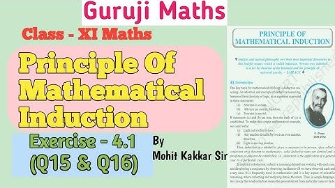 Principle of Mathematical Induction(PMI) : Class - 11th | Ex - 4.1(Q15&Q16) | Cbse Class 11 Maths