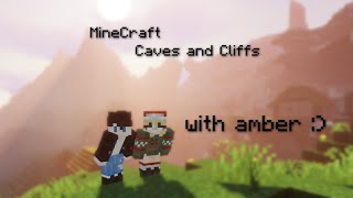 minecraft - caves and cliffs with amber (part 1)