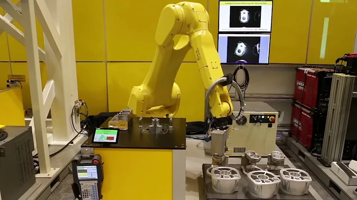 Robotic Cast Deburring with FANUC Robot, iRVision, Image-to-Path Software & Force Sensing