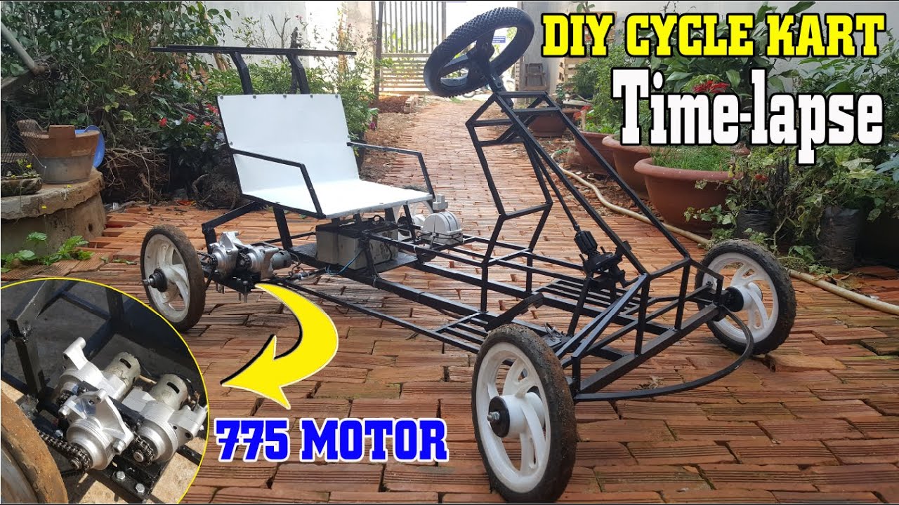 Build a Electric Cyclekart using two 775 Motor Timelapse YouTube