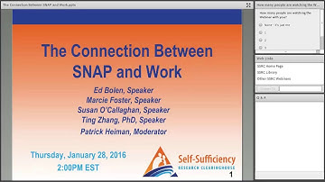 The Connection Between SNAP and Work