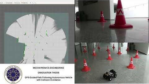 GPS-Guided Path Following Autonomous Vehicle with Collision Avoidance
