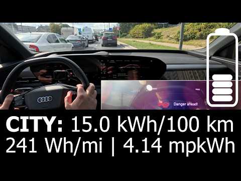 Audi SQ6 E-Tron: City Energy Consumption Test, Economy, Range, kWh/100 km, Urban Wh/mi