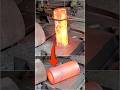 Flattening Red-Hot Steel Cylinder Into a Wide Disc | So Satisfying Forging Process 🔥🔩