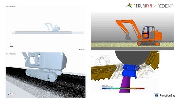 RecurDyn x EDEM cosimulation of excavator on the offroad!