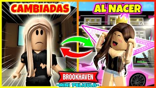 CAMBIADAS AL NACER  Roblox Brookhaven rp Mini Pelicula (Historias en español con Voces)